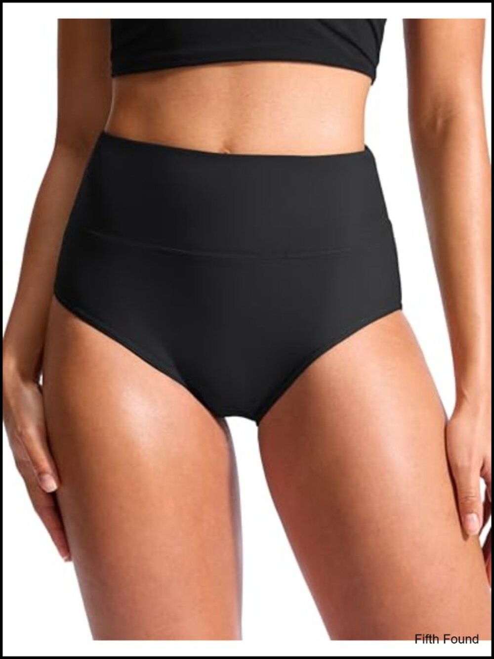 High Waisted Bikini Bottoms Tummy Control Full Coverage Swim Bottom